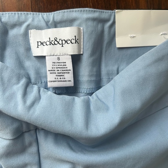 Peck & Peck Women’s Blue City Shorts Size 8 Tummy Control NWT - Picture 2 of 4